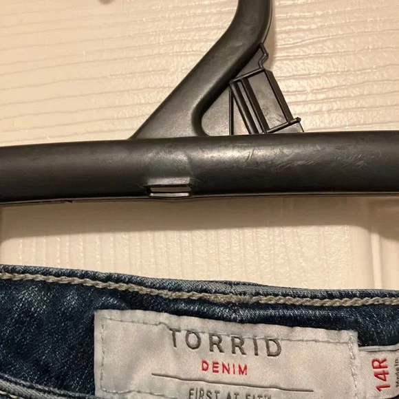 Dark blue, bootcut denim jeans. Size 14R by Torrid! - Picture 3 of 4